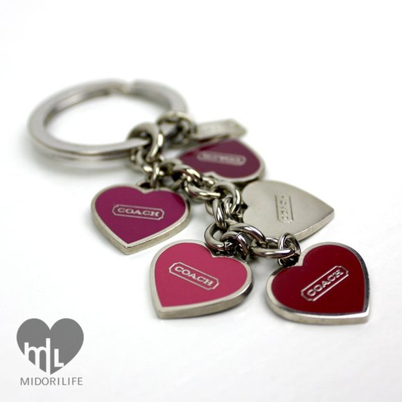 COACH Cascading Hearts Keychain - Picture 3 of 5